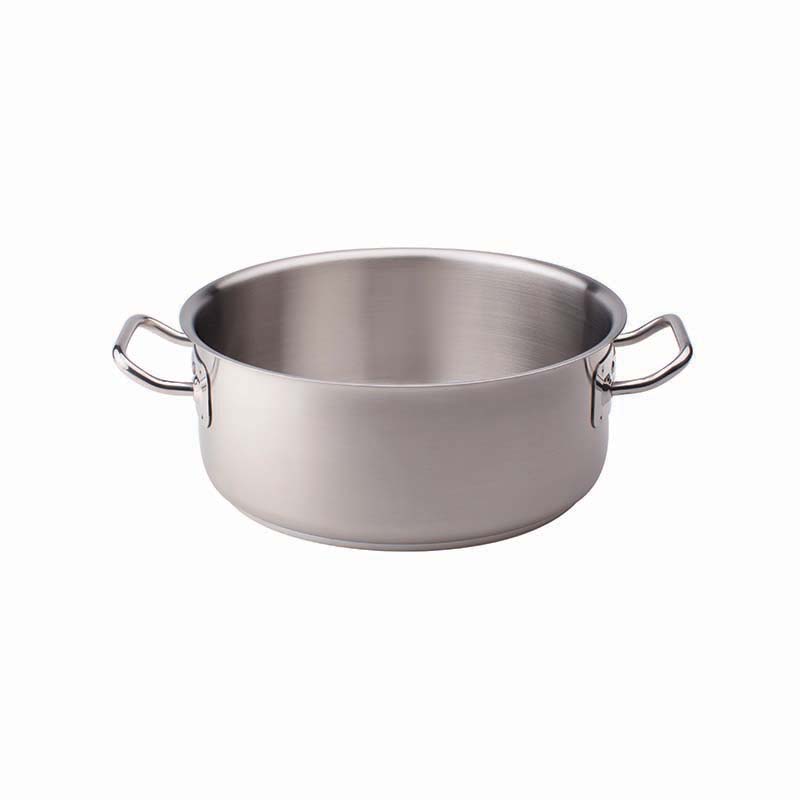 Pentole Agnelli Casseruola bassa in acciaio inox – 2 maniglie