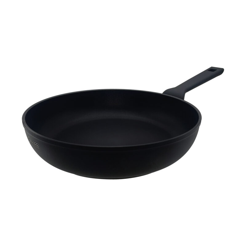 Pentole Agnelli Padella antiaderente svasata alta AlBlack Elite – 1 manico soft touch