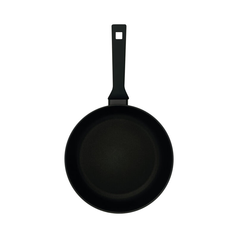Pentole Agnelli Padella antiaderente svasata alta AlBlack Elite – 1 manico soft touch Pezzi Unici