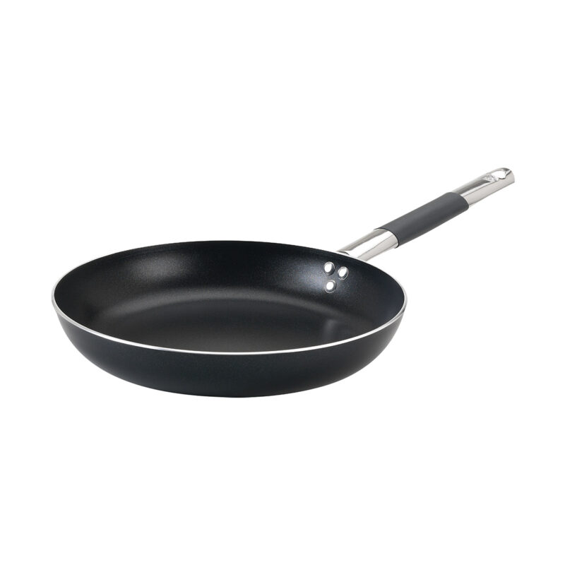 Pentole Agnelli Padella antiaderente AlBlack svasata bassa in alluminio 3mm – 1 manico
