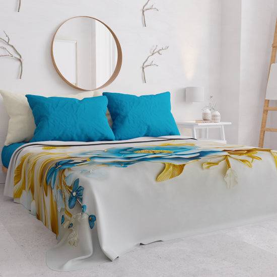 PETTI Copriletto Estivo, Coperta Leggera, Lenzuola Copriletto Flower Ceramic 03 Outlet