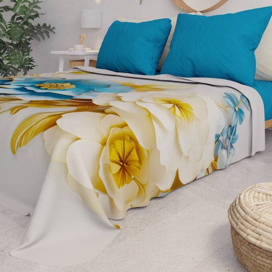 PETTI Copriletto Estivo, Coperta Leggera, Lenzuola Copriletto Flower Ceramic 03 Outlet