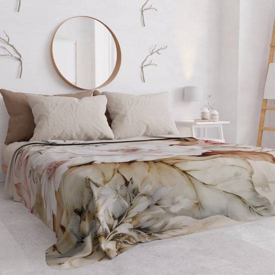 PETTI Copriletto Estivo, Coperta Leggera, Lenzuola Copriletto Vintage Flower Moda