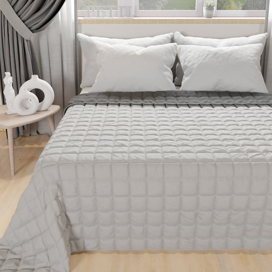 PETTI Trapuntino Copriletto Primaverile Autunnale Double Face Grigio Shopping Online