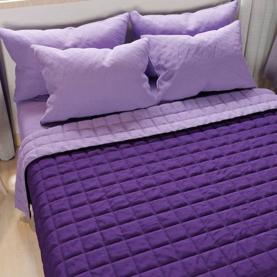 PETTI Trapuntino Copriletto Primaverile Autunnale Double Face Lilla Viola Sottocosto