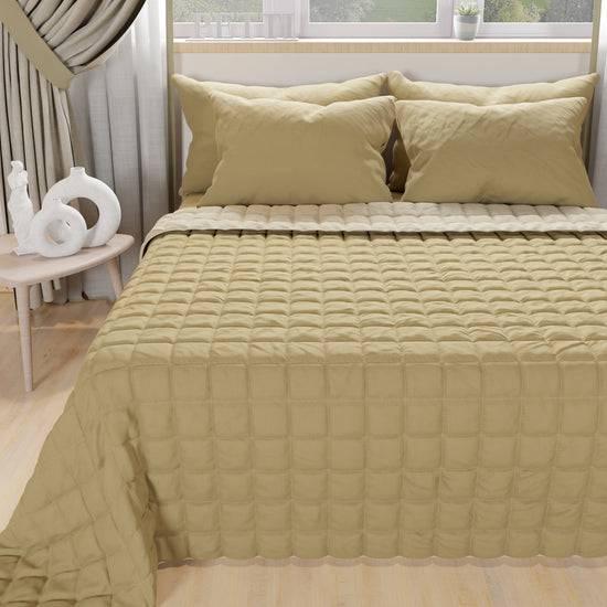 PETTI Trapuntino Copriletto Primaverile Autunnale Double Face Fango Tortora Sconto