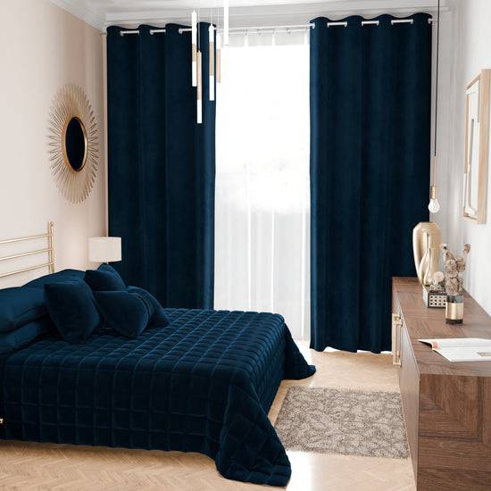 PETTI Trapuntino Copriletto Primaverile Autunnale in Velluto Double Face Blu Offerta
