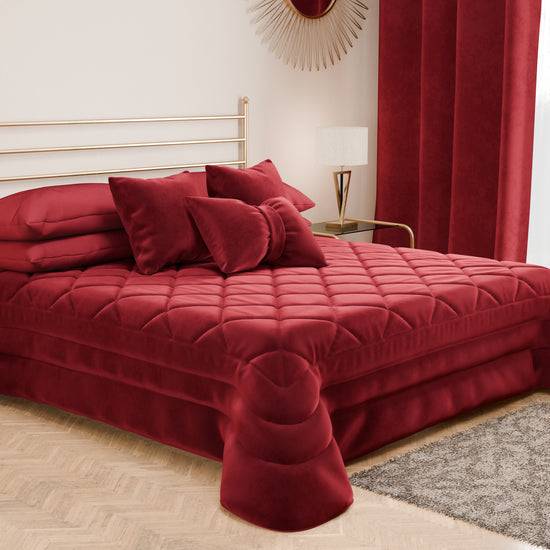 PETTI Trapuntino Primaverile in Velluto da Corredo Piazzato Bordeaux Moda