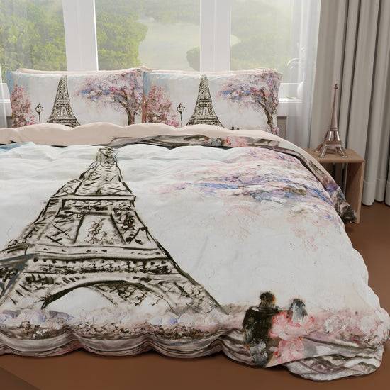 PETTI Copripiumino Matrimoniale, Singolo, Una Piazza e Mezza, Paris, Parigi Torre Eiffel Offerta