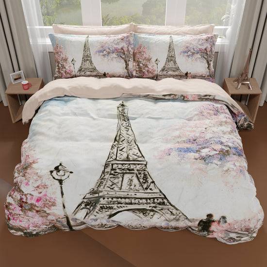 PETTI Copripiumino Matrimoniale, Singolo, Una Piazza e Mezza, Paris, Parigi Torre Eiffel Offerta