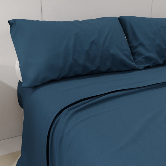 PETTI Lenzuola Percalle, Lenzuola Matrimoniali Cotone Blu Marino 2025