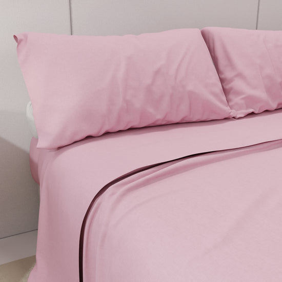 PETTI Lenzuola Percalle, Lenzuola Matrimoniali Cotone Rosa Italia