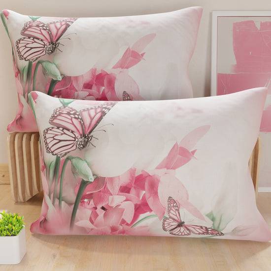PETTI Federe, Federe Cuscini in Stampa Digitale, Roses Butterfly
