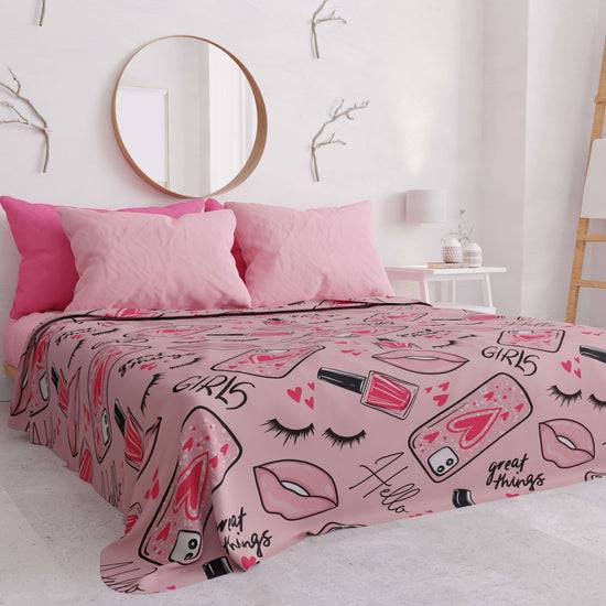 PETTI Copriletto Estivo, Coperta Leggera, Lenzuola Copriletto Lipstick Rosa Italia