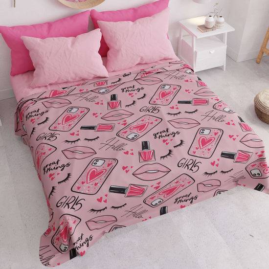 PETTI Copriletto Estivo, Coperta Leggera, Lenzuola Copriletto Lipstick Rosa Italia