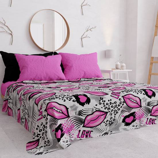 PETTI Copriletto Estivo, Coperta Leggera, Lenzuola Copriletto Lipstick Bianco 2025