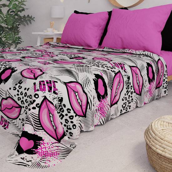 PETTI Copriletto Estivo, Coperta Leggera, Lenzuola Copriletto Lipstick Bianco 2025