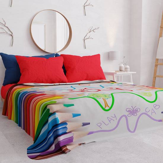 PETTI Copriletto Estivo, Coperta Leggera, Lenzuola Copriletto Matite In Linea