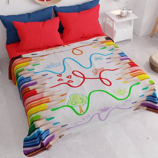 PETTI Copriletto Estivo, Coperta Leggera, Lenzuola Copriletto Matite In Linea