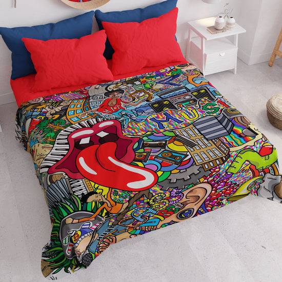 PETTI Copriletto Estivo, Coperta Leggera, Lenzuola Copriletto Murales Nuovo