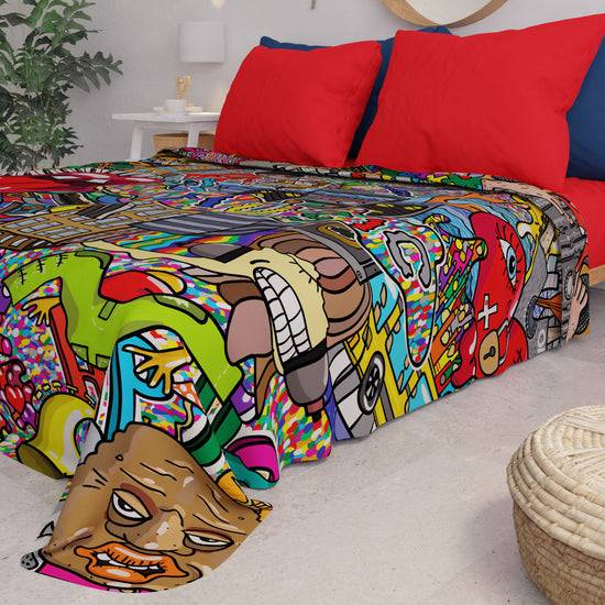 PETTI Copriletto Estivo, Coperta Leggera, Lenzuola Copriletto Murales Nuovo