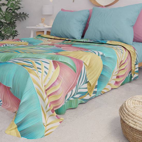 PETTI Copriletto Estivo, Coperta Leggera, Lenzuola Copriletto, Tropical Multicolor Qualità Garantita