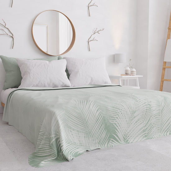 PETTI Copriletto Estivo, Coperta Leggera, Lenzuola Copriletto, Foglia Salvia Promozione Limitata