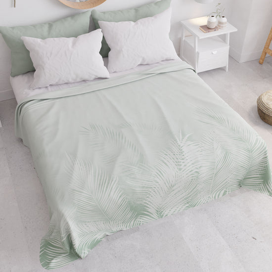 PETTI Copriletto Estivo, Coperta Leggera, Lenzuola Copriletto, Foglia Salvia Promozione Limitata