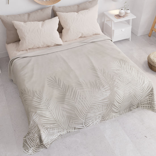 PETTI Copriletto Estivo, Coperta Leggera, Lenzuola Copriletto, Foglia Tortora Fino Al -60%