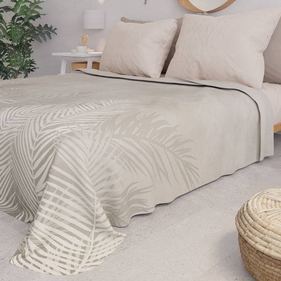 PETTI Copriletto Estivo, Coperta Leggera, Lenzuola Copriletto, Foglia Tortora Fino Al -60%