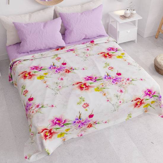 PETTI Copriletto Estivo, Coperta Leggera, Lenzuola Copriletto, Spring Bianco Presa