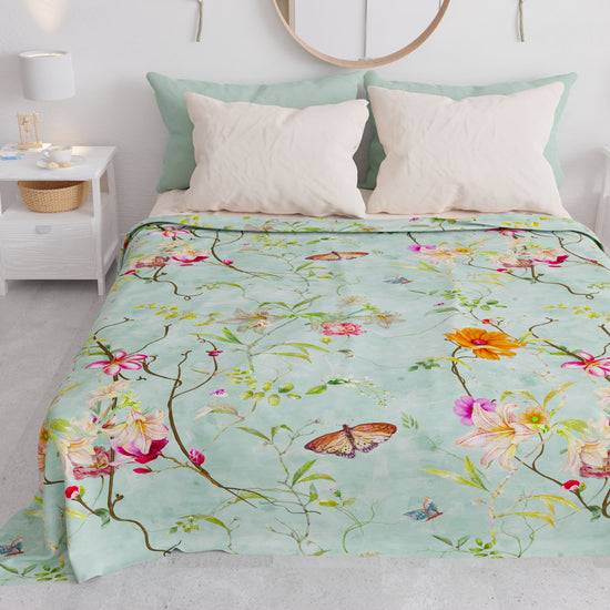 PETTI Copriletto Estivo, Coperta Leggera, Lenzuola Copriletto, Spring Acquamarina