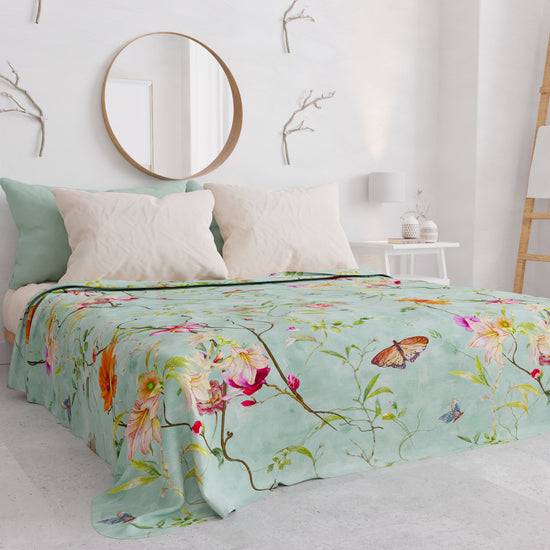 PETTI Copriletto Estivo, Coperta Leggera, Lenzuola Copriletto, Spring Acquamarina Sconto
