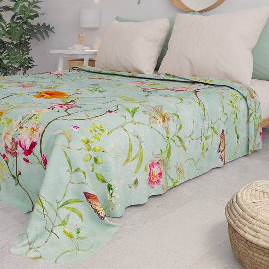 PETTI Copriletto Estivo, Coperta Leggera, Lenzuola Copriletto, Spring Acquamarina Sconto
