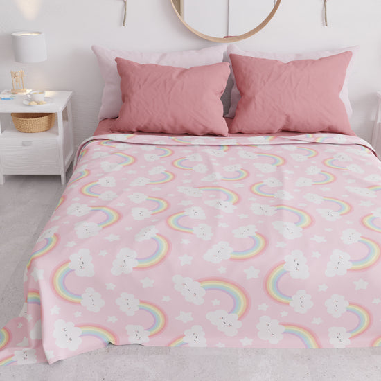 PETTI Copriletto Estivo, Coperta Leggera, Lenzuola Copriletto, Rainbow