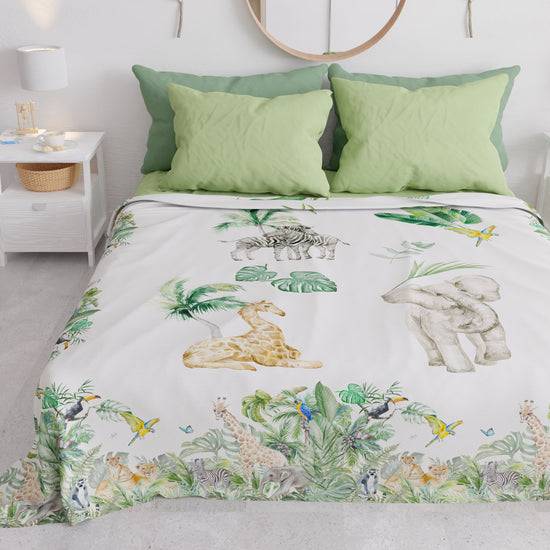 PETTI Copriletto Estivo, Coperta Leggera, Lenzuola Copriletto, Giungla