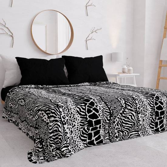 PETTI Copriletto Estivo, Coperta Leggera, Lenzuola Copriletto, Animalier Zebrato Vendite Flash