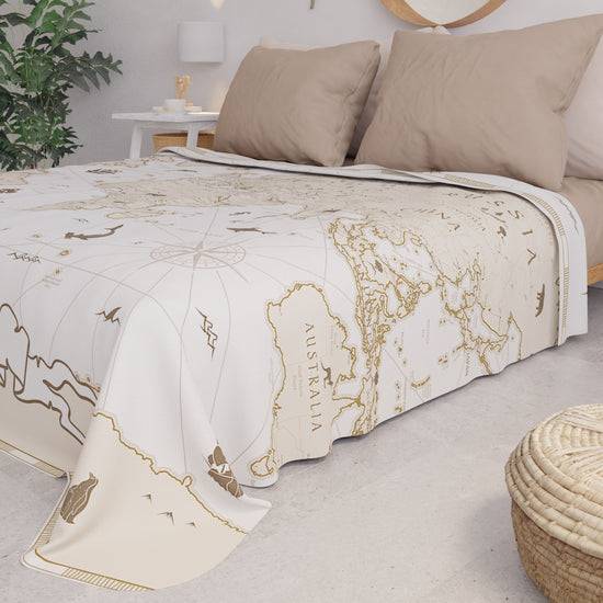 PETTI Copriletto Estivo, Coperta Leggera, Lenzuola Copriletto, World Bianco In Saldo