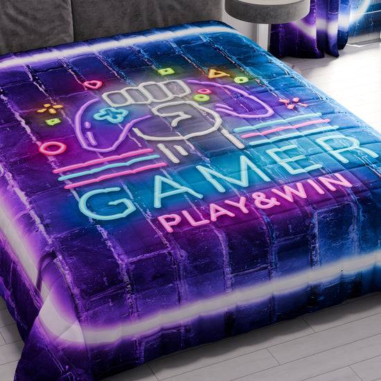 PETTI Trapuntino Copriletto Primaverile Autunnale in Stampa Digitale Gamer Prezzo Ridotto