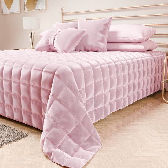 PETTI Trapuntino Copriletto Primaverile Autunnale in Velluto Double Face Rosa Outlet