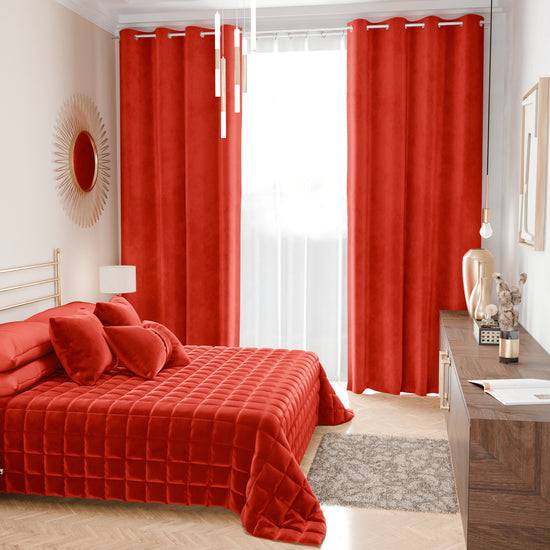 PETTI Trapuntino Copriletto Primaverile Autunnale in Velluto Double Face Rosso Vendita Calda
