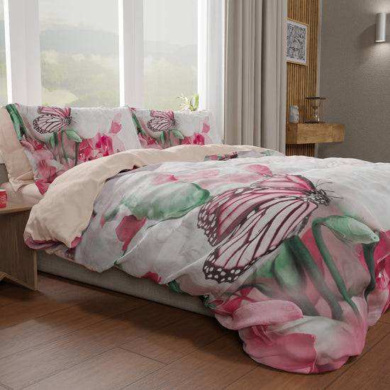 PETTI Copripiumino Matrimoniale, Singolo, Una Piazza e Mezza, Roses Butterfly I Più Venduti