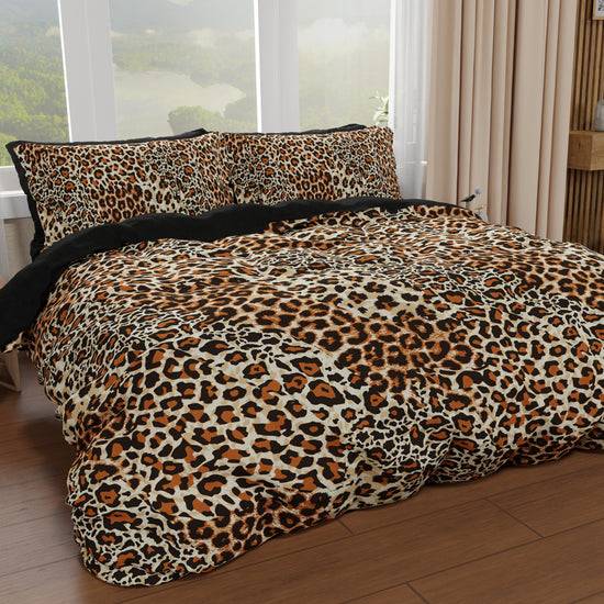 PETTI Copripiumino Matrimoniale, Singolo, Una Piazza e Mezza, Animalier Maculato
