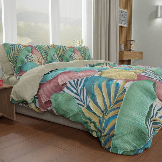 PETTI Copripiumino Matrimoniale, Singolo, Una Piazza e Mezza, Tropical Multicolor Promozione Limitata