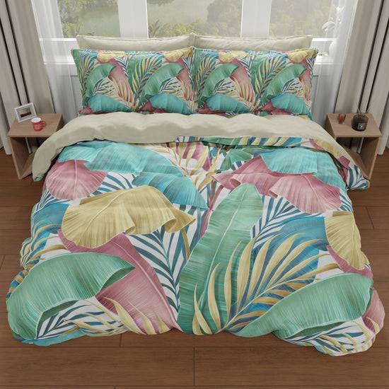 PETTI Copripiumino Matrimoniale, Singolo, Una Piazza e Mezza, Tropical Multicolor Promozione Limitata
