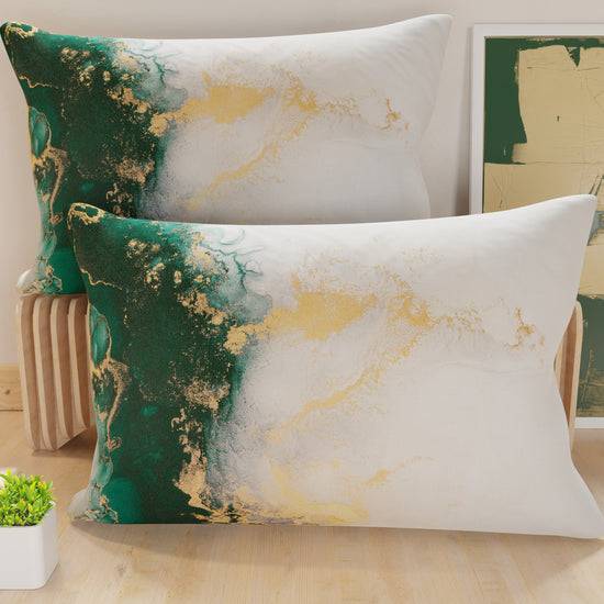PETTI Federe, Federe Cuscini in Stampa Digitale, Marble Smeraldo Ultimi tre giorni