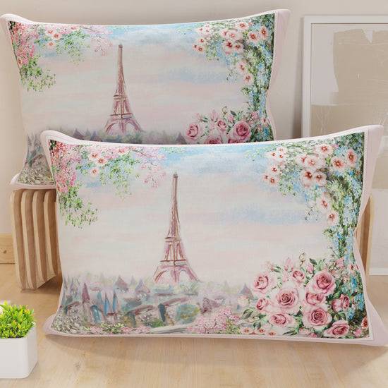 PETTI Federe, Federe Cuscini in Stampa Digitale, Paris City, Parigi Torre Eiffel