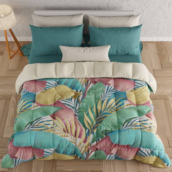 PETTI Piumone, Trapunta Matrimoniale, Singola, Piazza e Mezza Tropical Multicolor Sottocosto