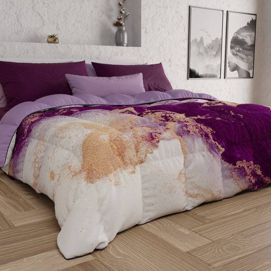 PETTI Piumone, Trapunta Matrimoniale, Singola, Piazza e Mezza, Marble-Viola Economico