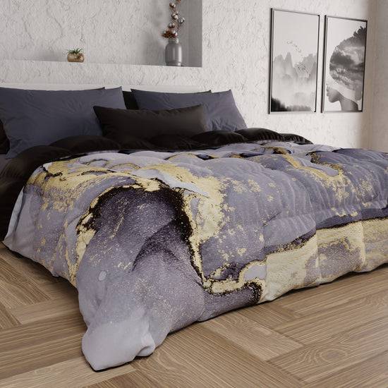 PETTI Piumone, Trapunta Matrimoniale, Singola, Piazza e Mezza, Marble-GrigioS Outlet